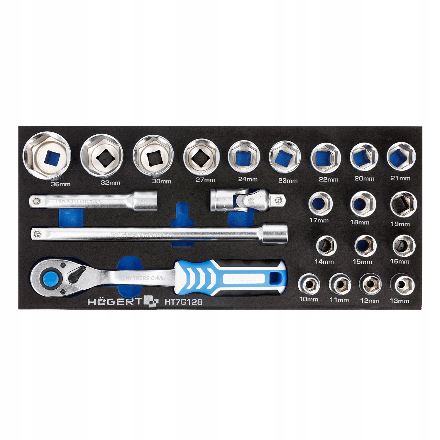 HOGERT ZESTAW 23 NARZĘDZI Z GRZECHOTKĄ 1/2" C