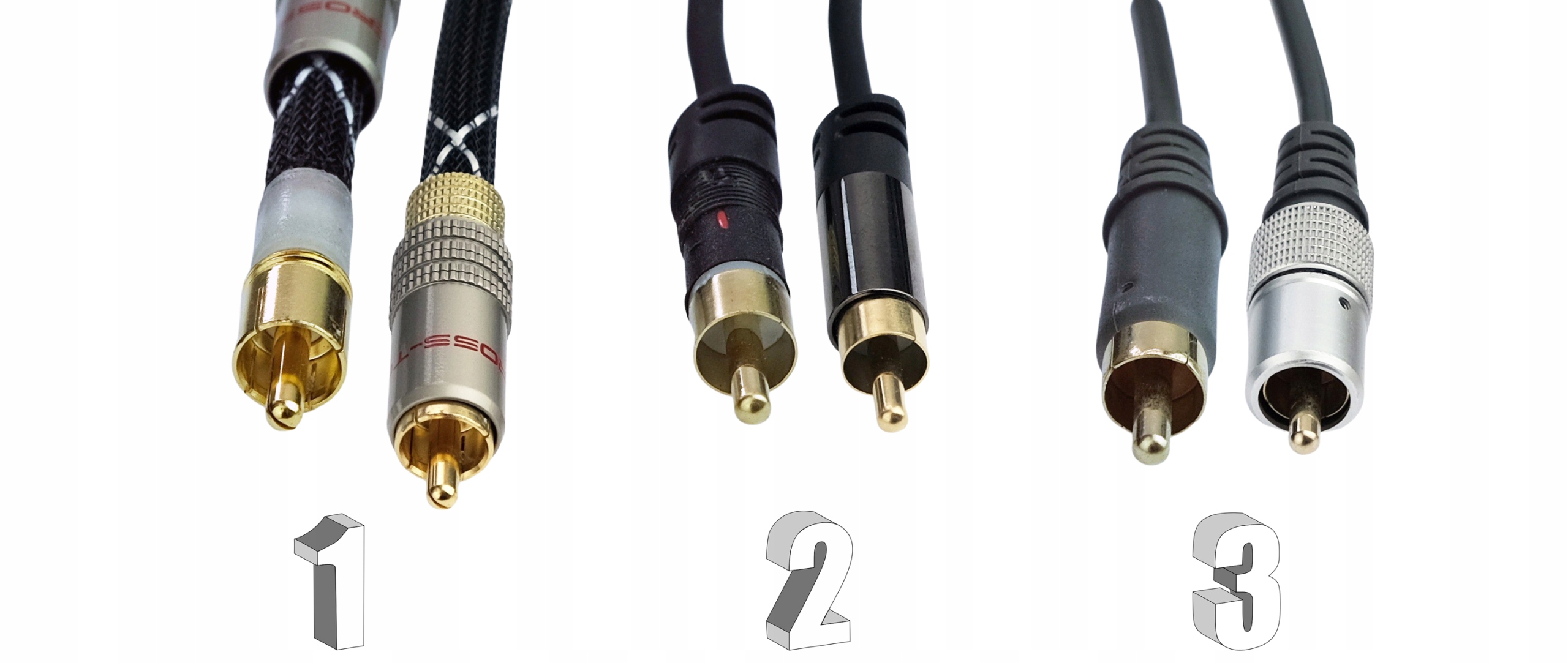 kabel 1RCA-2RCA typ Y do subwoofera Cross-Tech 2m Model R4