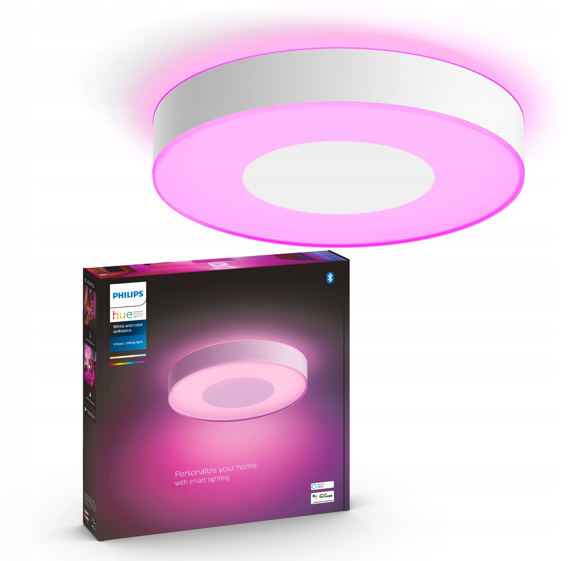 Philips Hue Infuse Rgb Tw Inteligentné Led stropné Stropné Svietidlo 42 cm