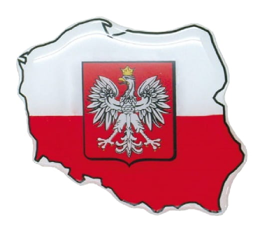 

Kontur Polski Z Godłem Naklejka 3D