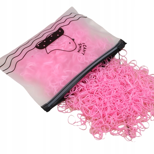 Zestaw Różowe Gumki Do Włosów Warkoczyków 2000szt