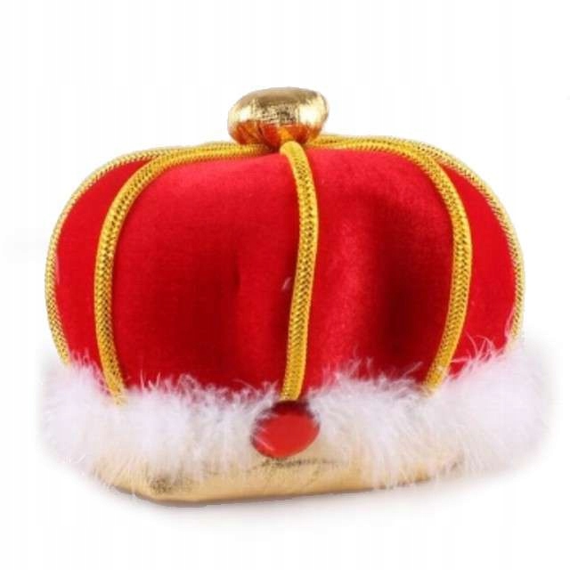 

Czapka czerwona Korona Króla król Władca miękka