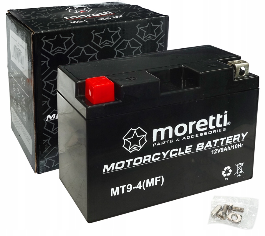 Akumulator MT9-4 YT9 Moretti Żelowy Agm 12V 9AH 85A