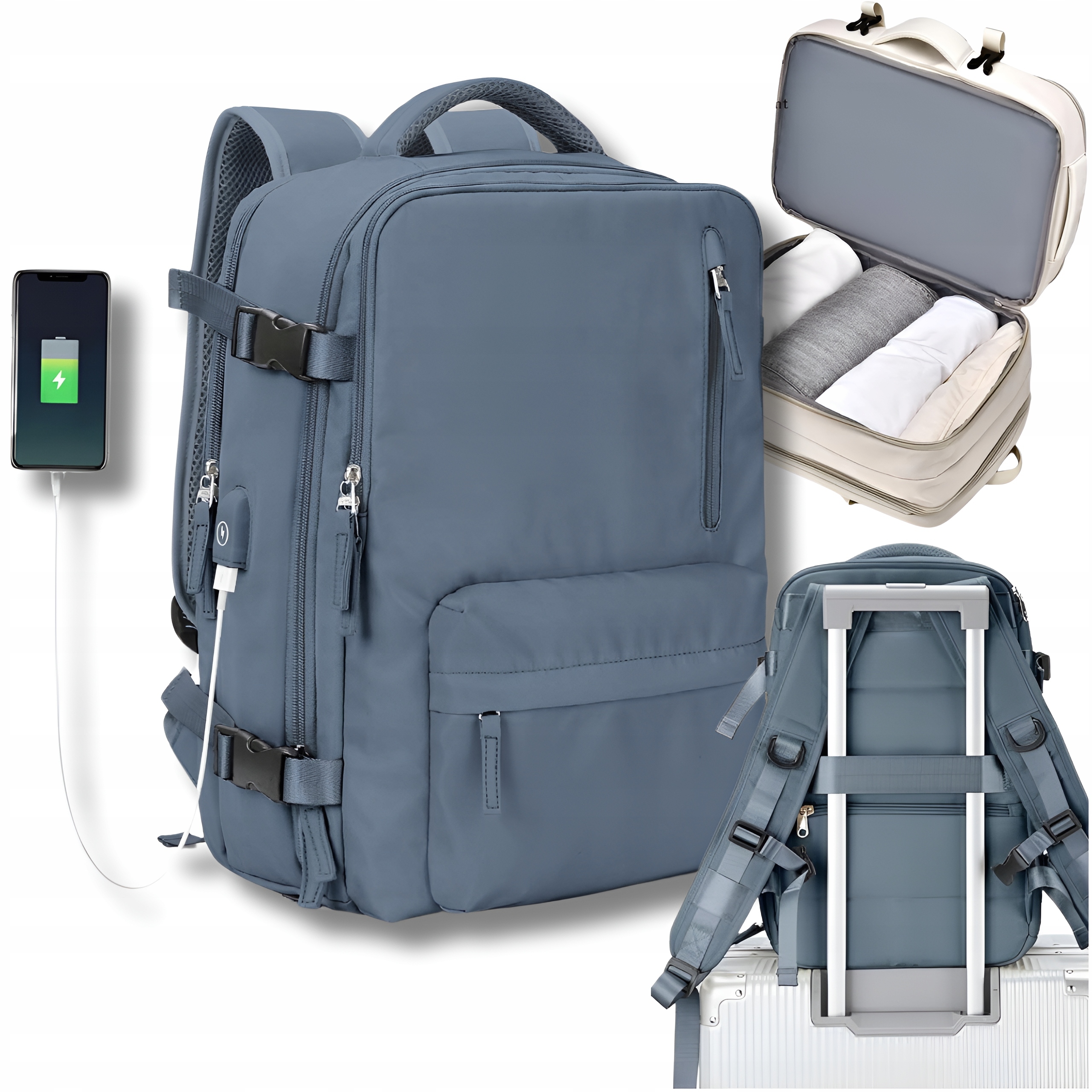 Plecak Podróżny Bagaż Podręczny Do Samolotu Wizzair Ryanair G Kabinowy Usb