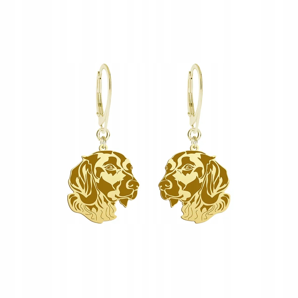 Náušnice Zlaté s malým psem Münsterländer 925 Šperky Žena Věnování