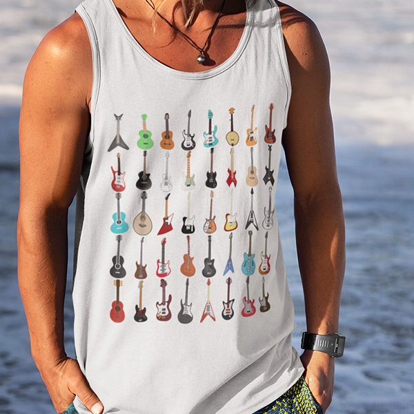 TANK TOP HORROR/ROCK GUITAR MUSICAL INSTRUMENT Rozmiar XXL