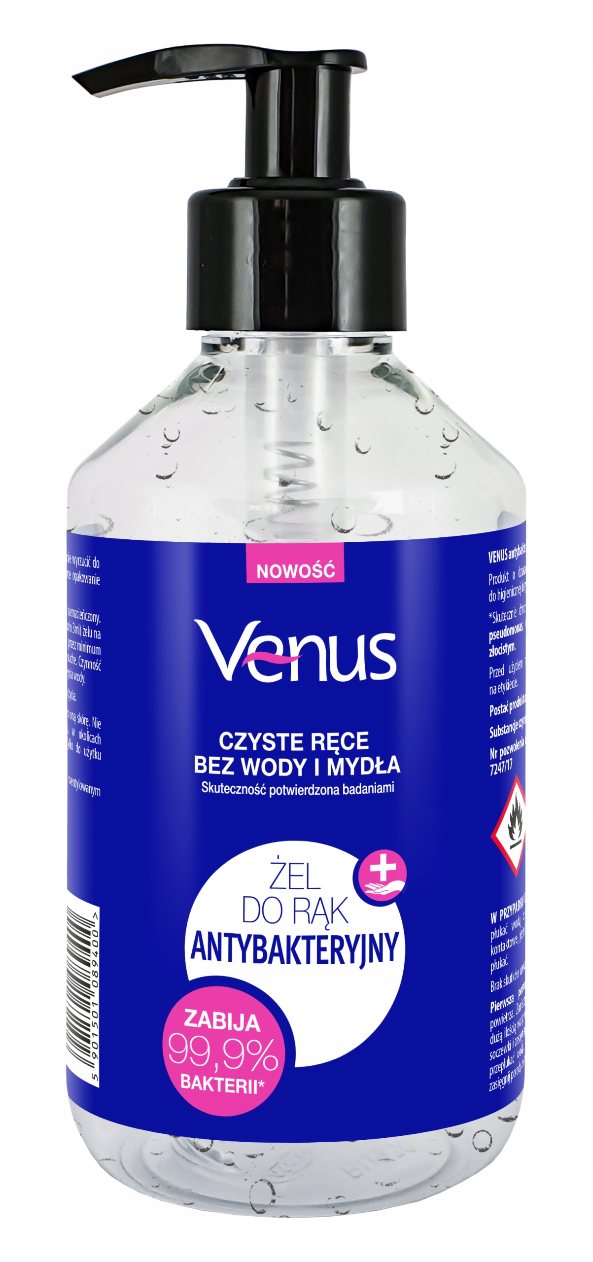 

Venus żel do rąk antybakteryjny 70% alkoholu 300ml