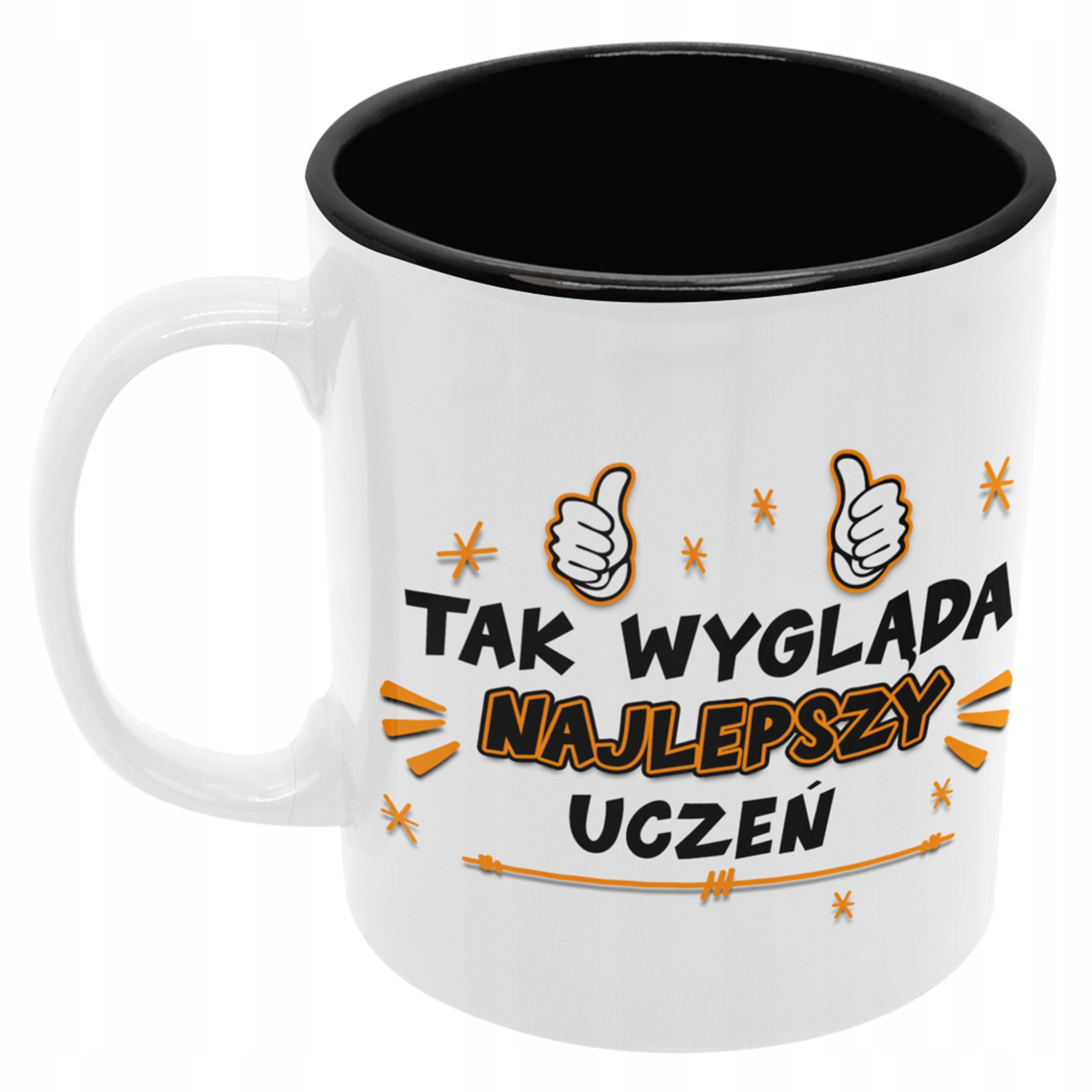 

Śmieszny kubek Uczeń dla ucznia czarny