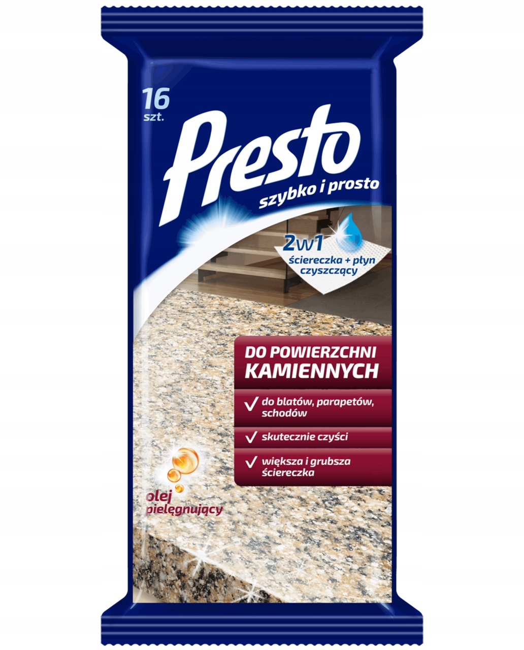 Levně 5X Presto Utěrky na kamenné povrchy 16 ks