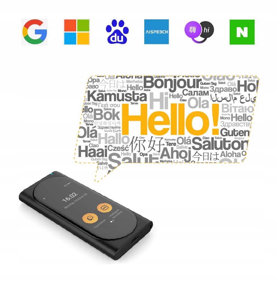 Translator mowy Langogo darmowy internet 4G Model Genesis