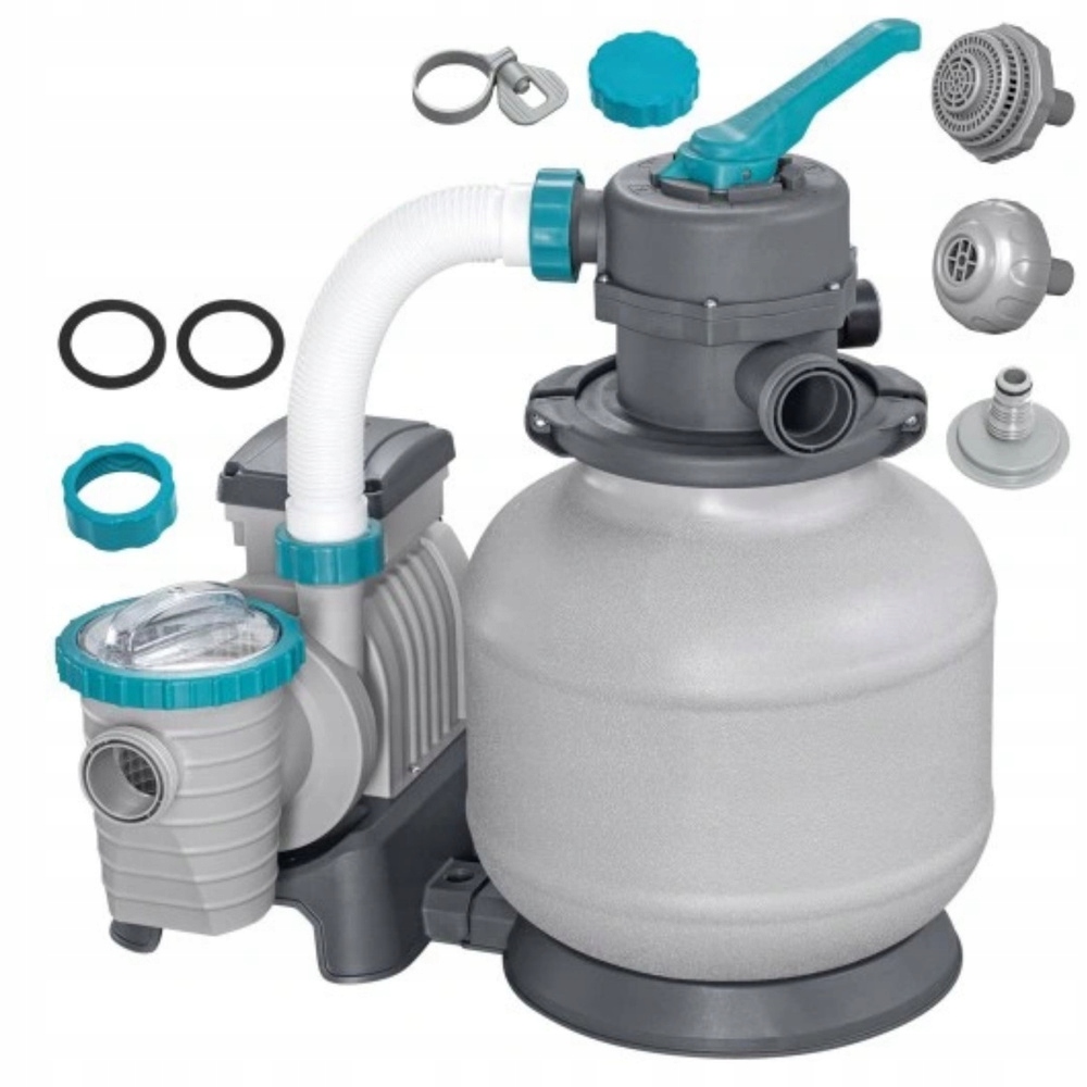 Piesková filtrácia k bazénu, prietok 8327 L/h, vrátane príslušenstva a hadíc, značka Bestway