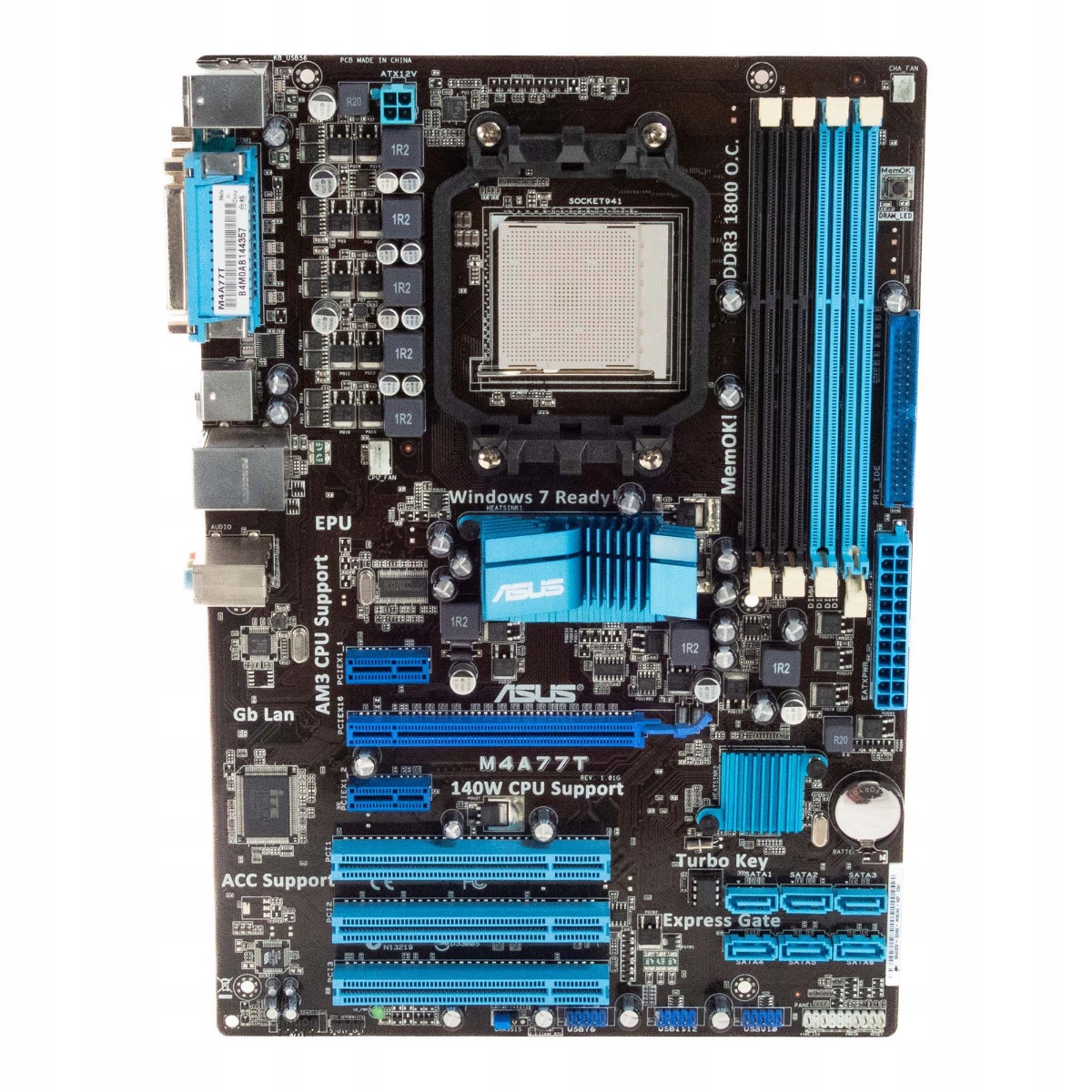 Asus M4A77T Socket AM3 DDR3 PCIe Pci Atx