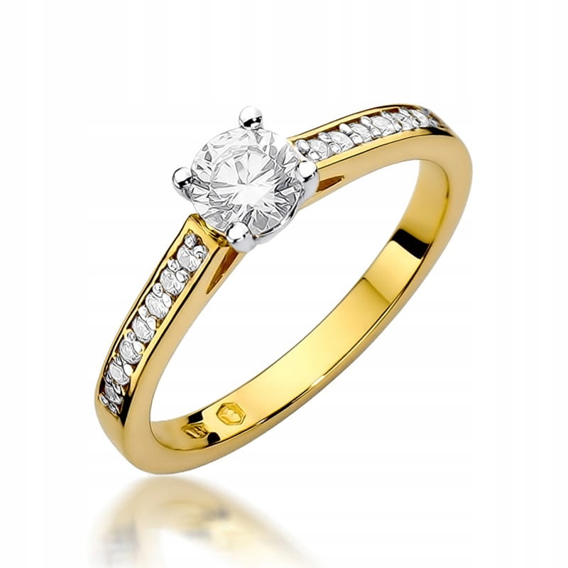 Prstýnek Zlatý 585 s briliantem 0,62 ct r21