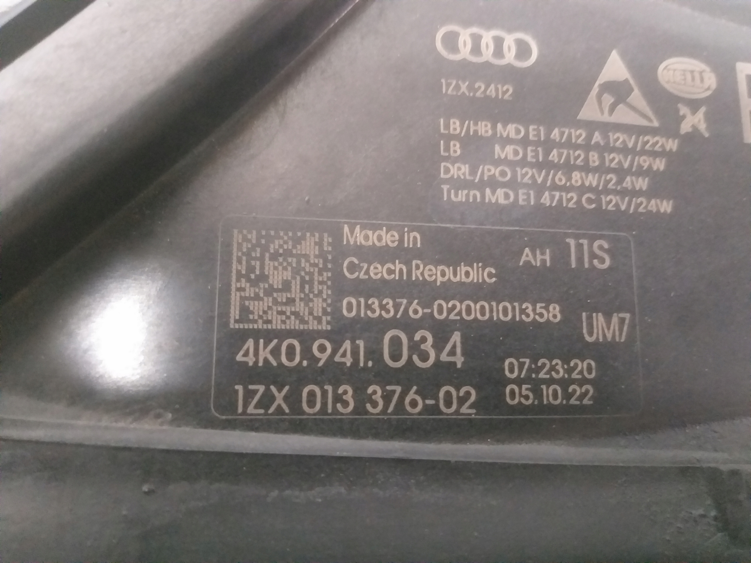 Licht vorne rechts AUDI A6 C8 FULL LED 4K0941034