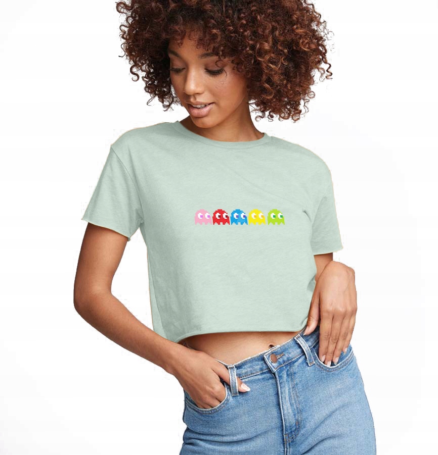 

Koszulka Damska Crop Top Zielony L Pacman 01