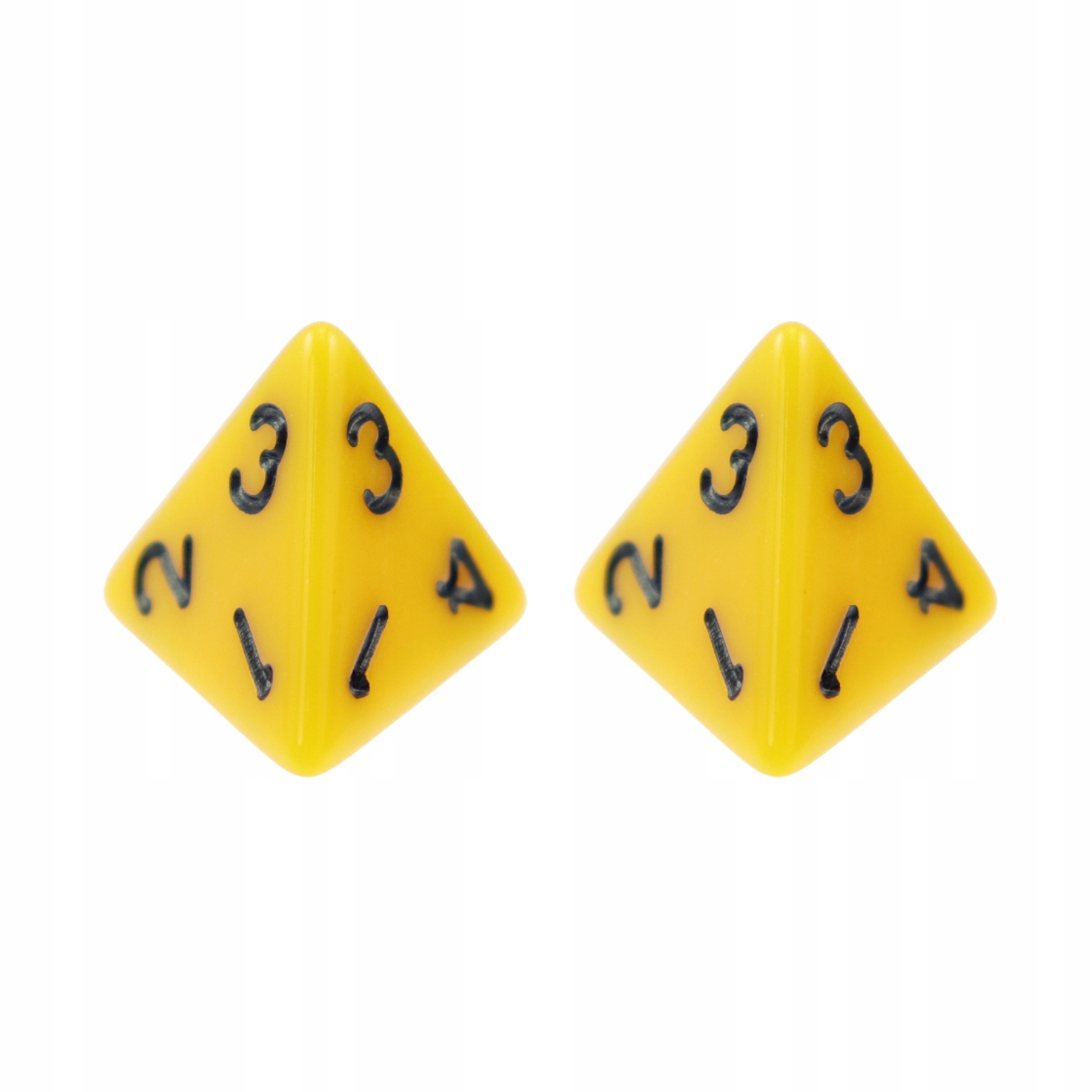 ZESTAW 2 KOSTEK K4 RPG ŻÓŁTA KOŚĆ CZTEROŚCIENNA