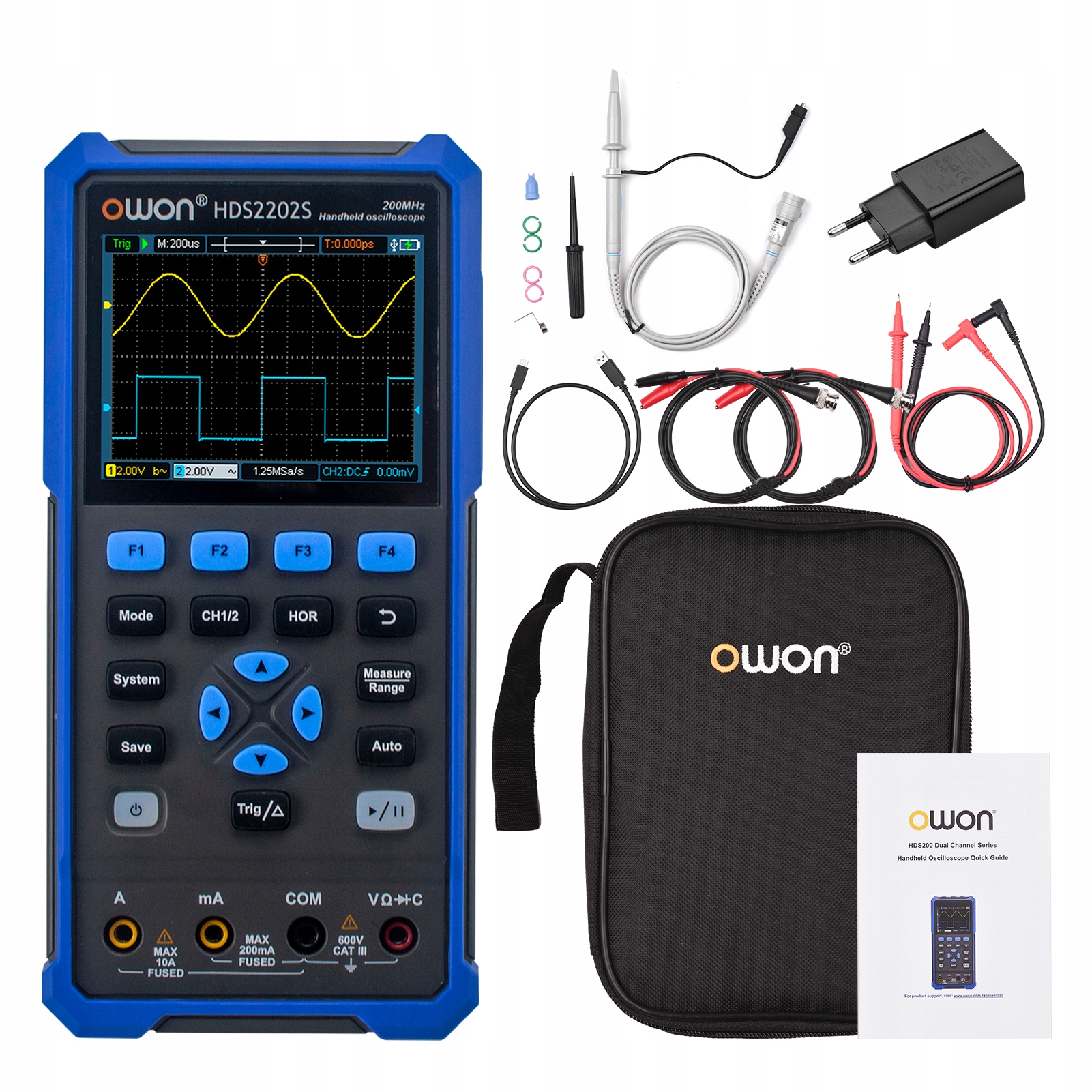 

3w1 Oscyloskop cyfrowy Owon HDS2202S +multimetr