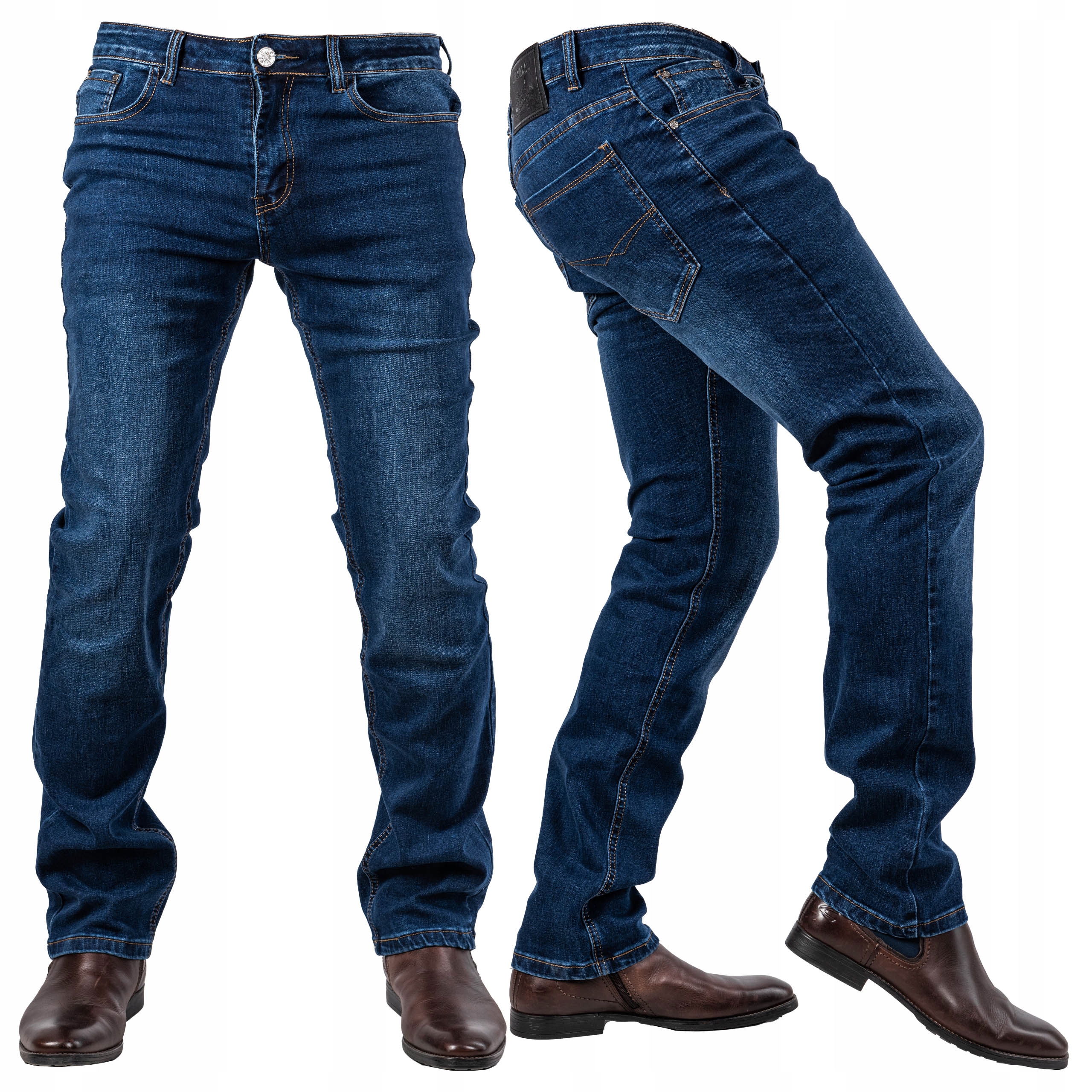 Pánské klasické Jeansové kalhoty Tmavě Modré Saute vel. 38