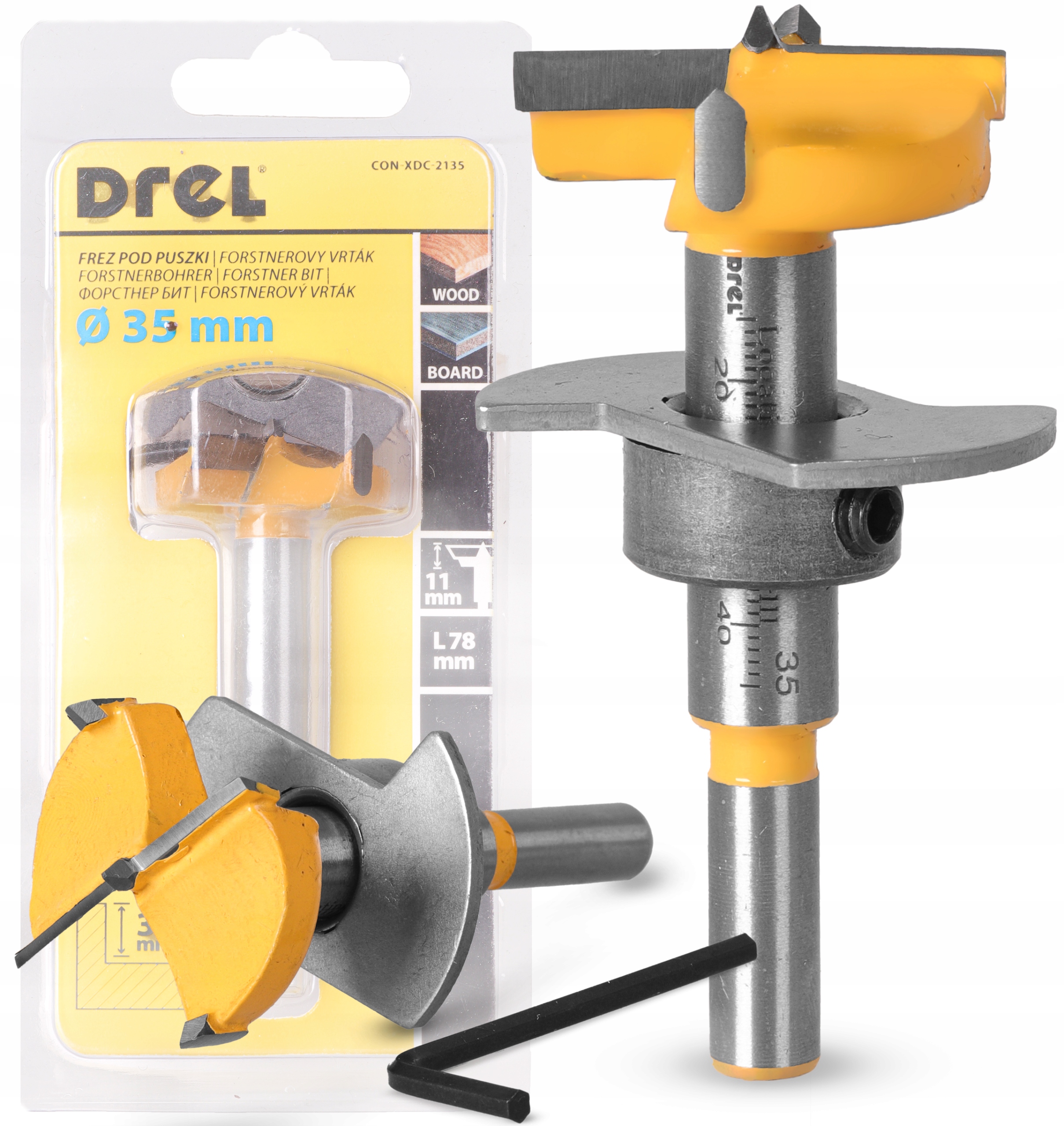 

Frez Puszkowy 35mm z Ogranicznikiem Wiertło Węglik