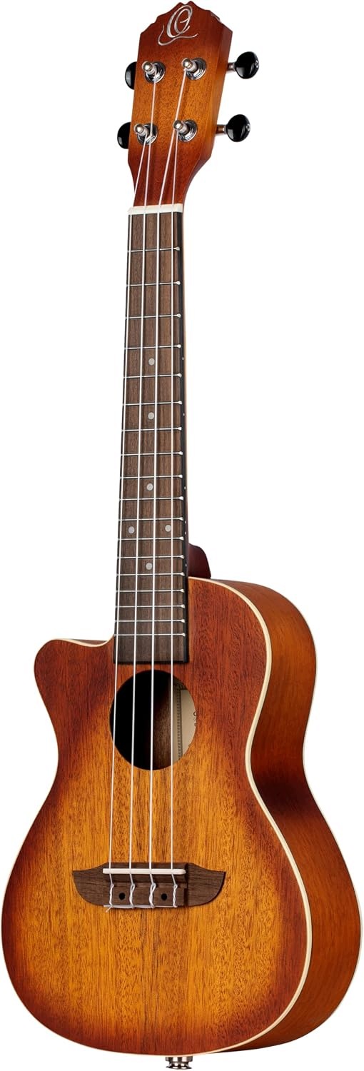 Elektroakustické koncertní ukulele Ortega rudawn Leworučne s tunerem
