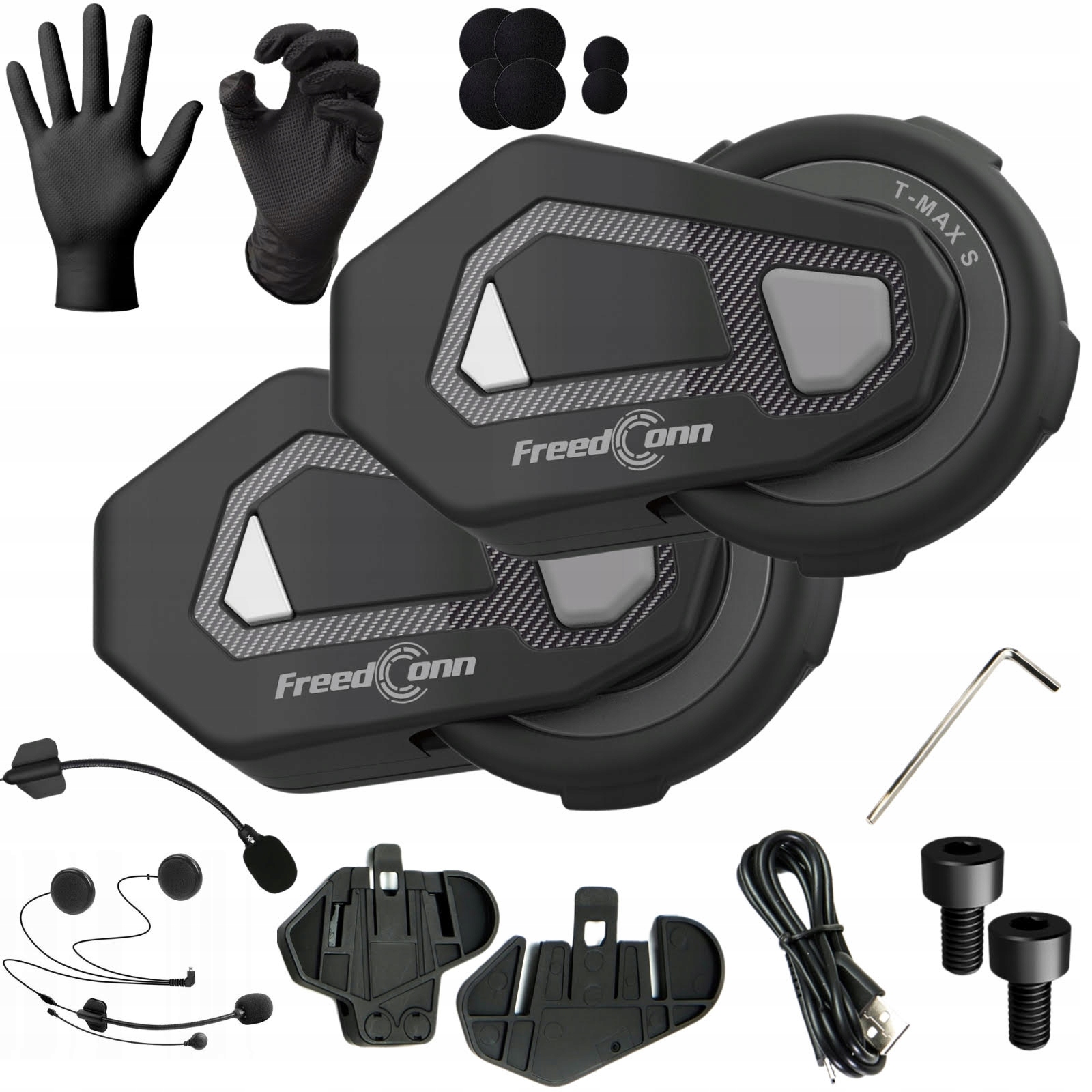 Interkom motocyklowy FreedConn T-MAX S V4 PRO 1 kask komunikaty po ...
