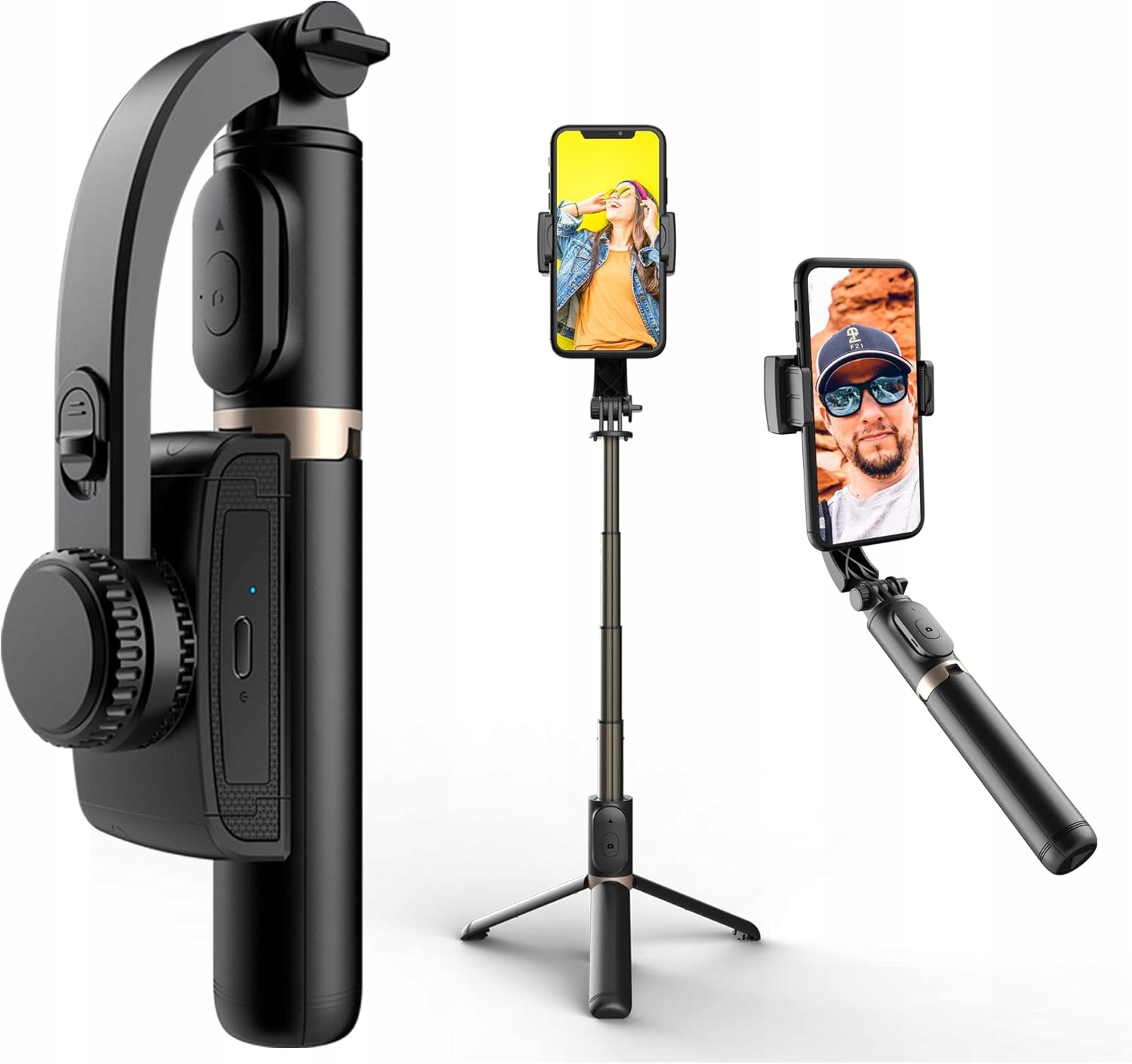 Statyw COLORLIZARD ze stabilizatorem do telefonu, wysuwany uchwyt