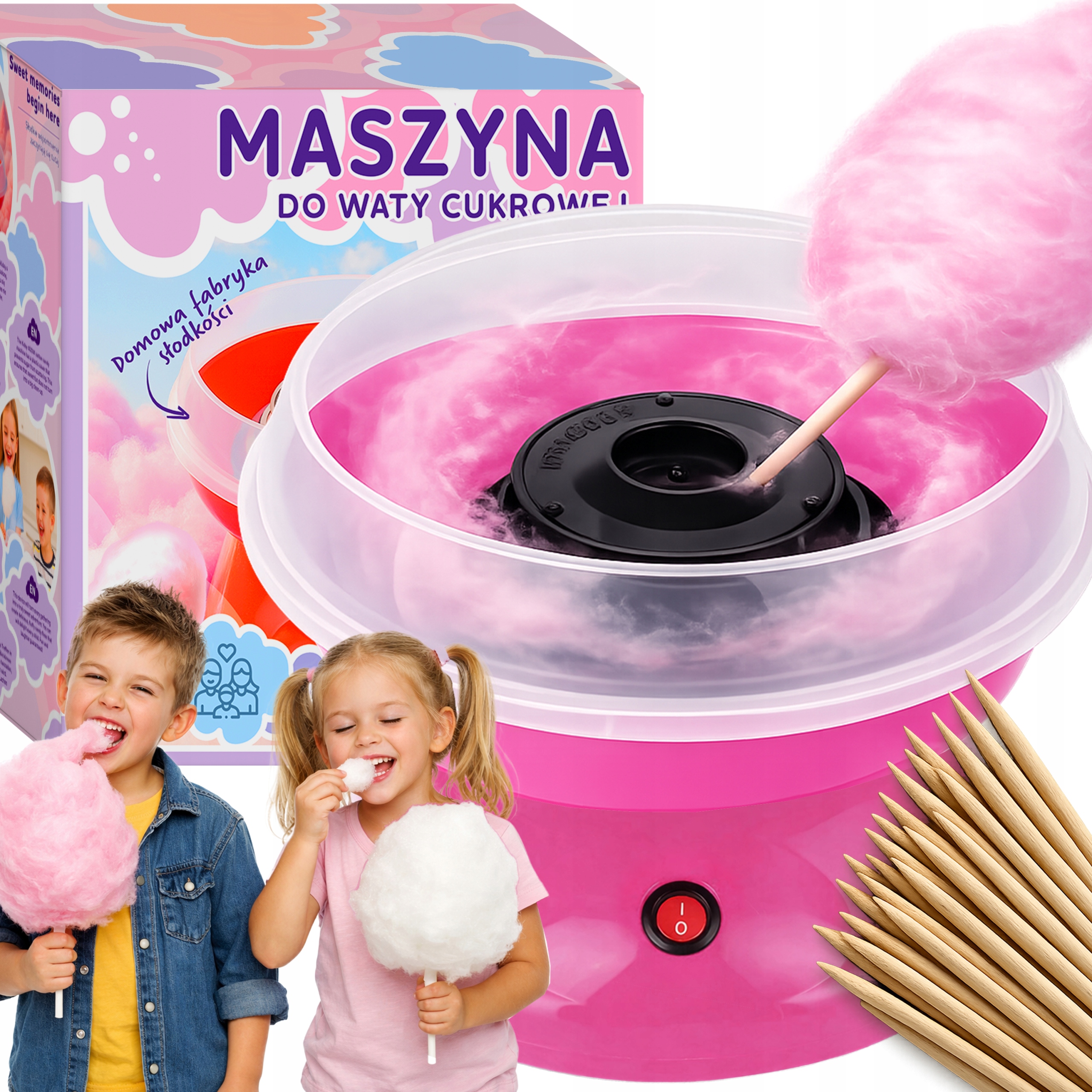 Maszyna Do Waty Cukrowej Wata Cukrowa Maszynka Domowa Patyczki Miarka