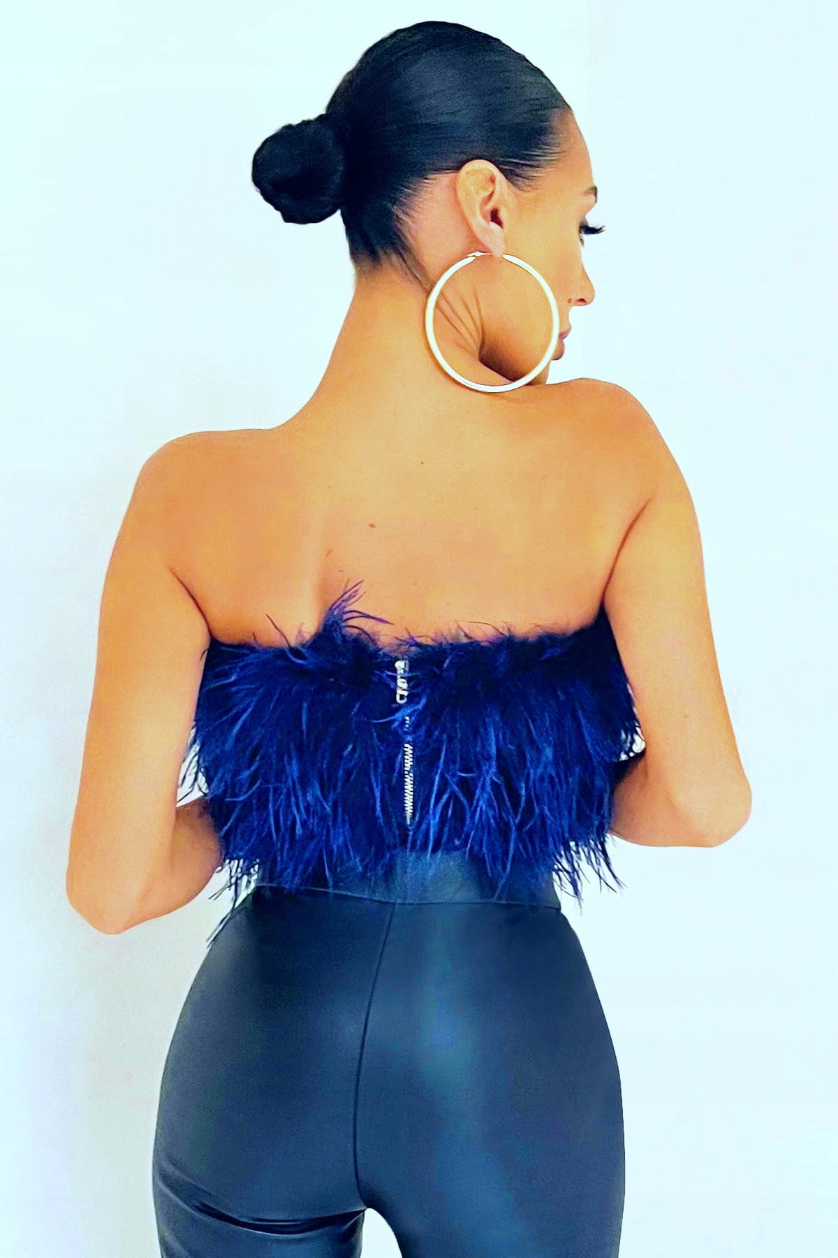 CLUB L NIEBIESKI TOP PIÓRA (36) Marka inna