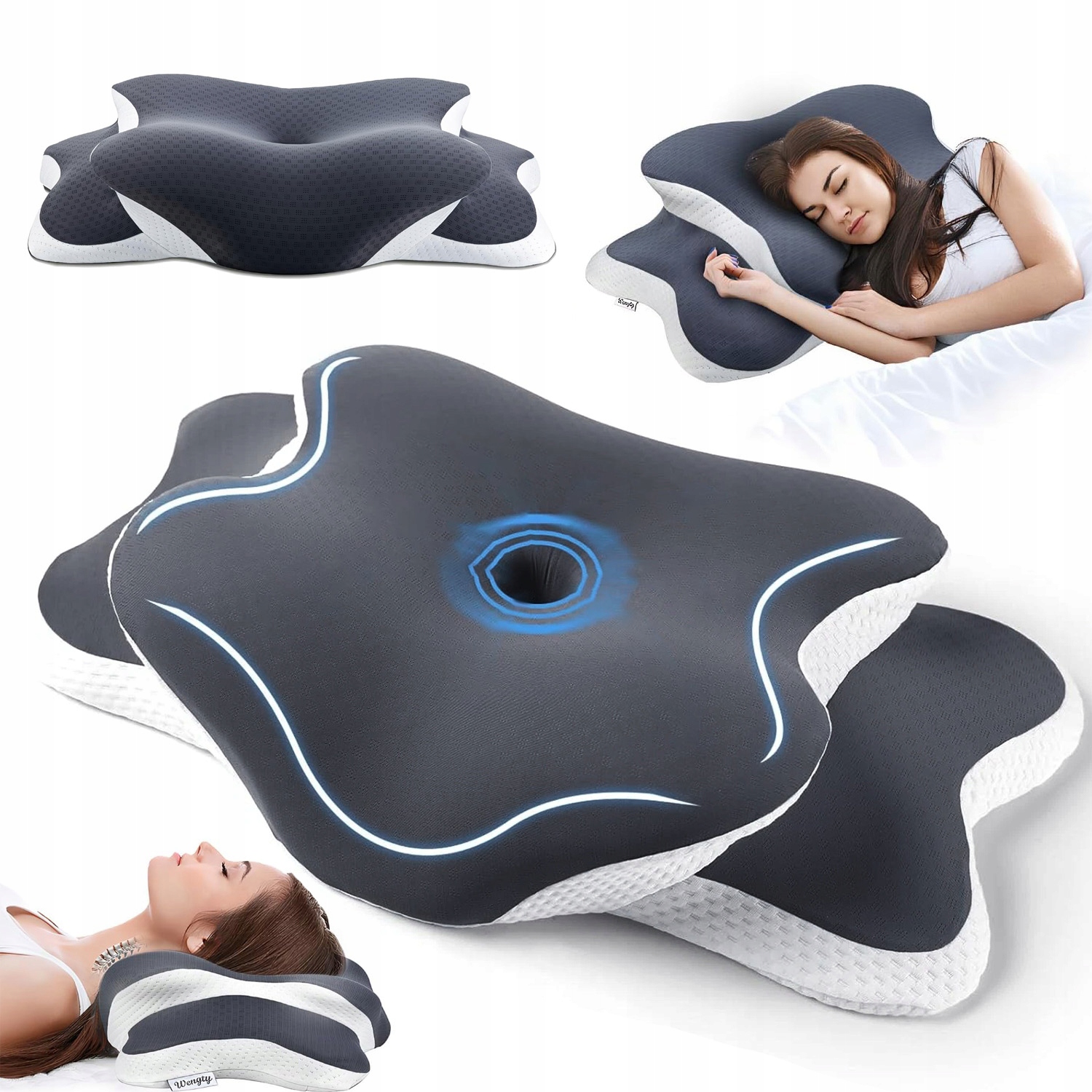 Poduszka Ortopedyczna Do Spania Na Boku Profilowana Dla Wymagających Memory