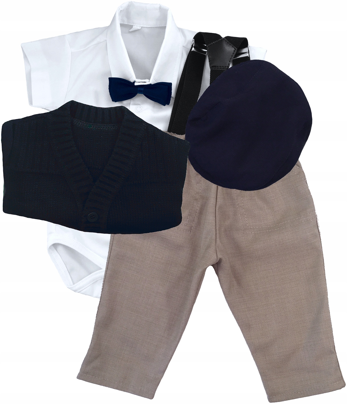 KOMPLET wizytowy zestaw ubranko 80 cm + sweterek