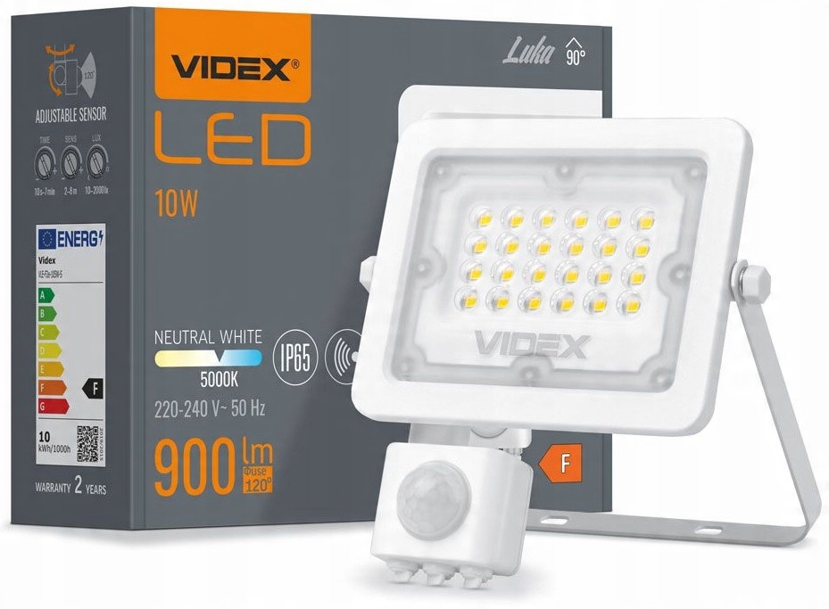 

Lampa zewnętrzna Videx Led 10W 900Lm czujnik ruchu