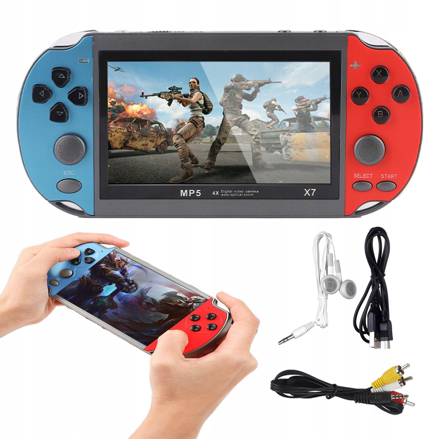 Konsola Do Gra Przenośny 4,3 Calowy Klasyczna Wideo MP5 Duży Ekran 8G