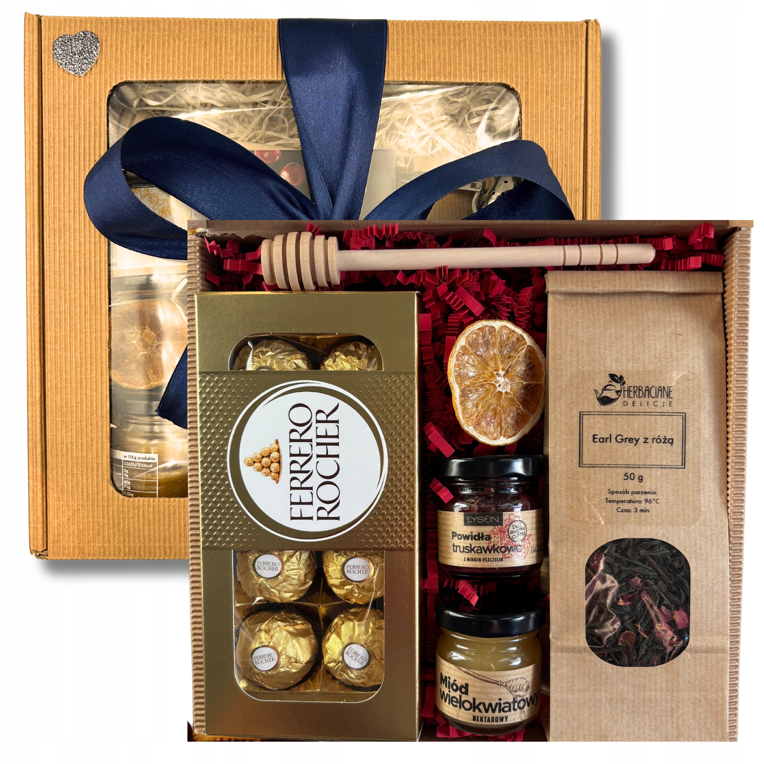 Levně Dárková Sada Čaj Sladkosti Ferrero Dárek Box Dárek K Narozeninám