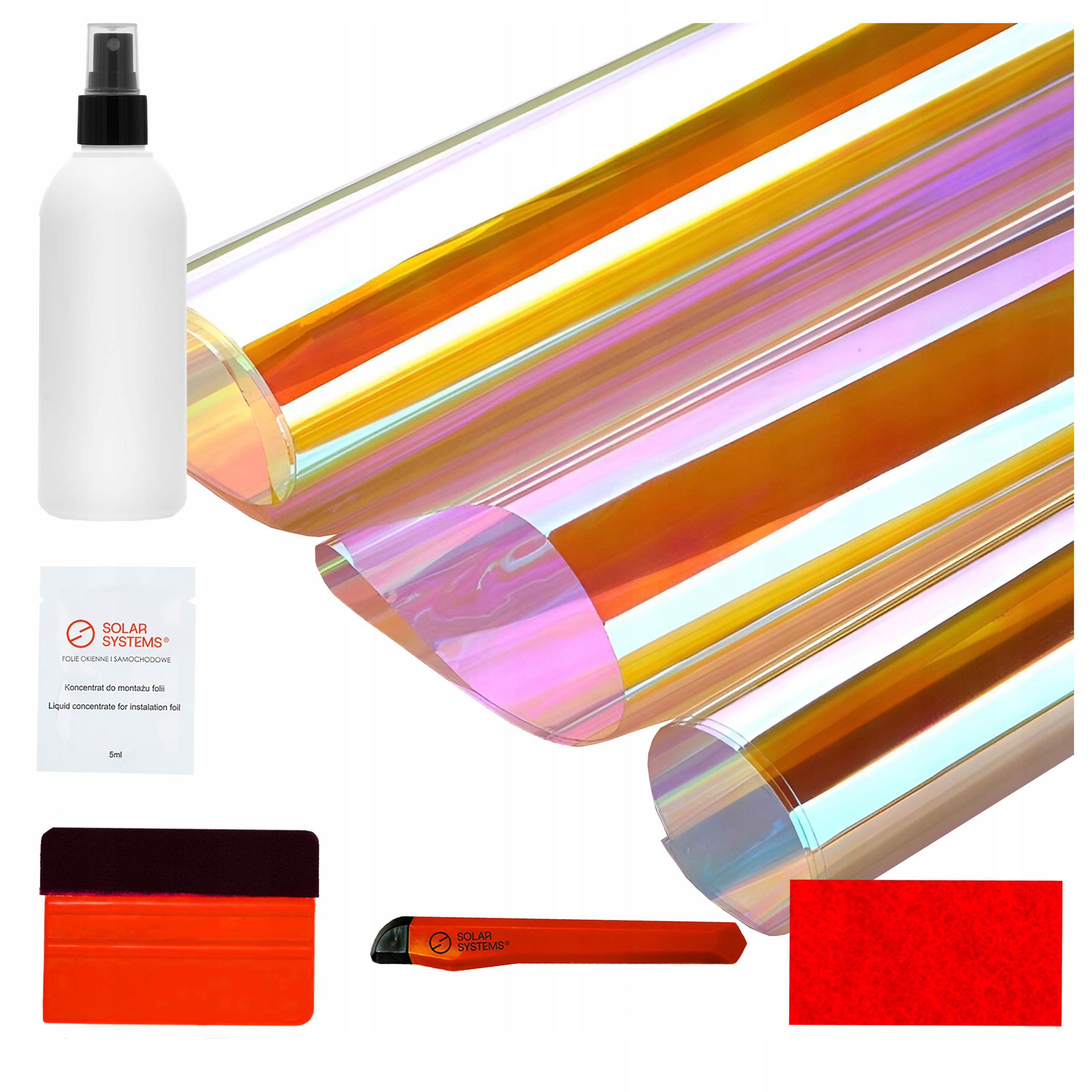 Dekoratívna fólia na sklá 60x900 cm Rainbow Orange Okenná dúha sada