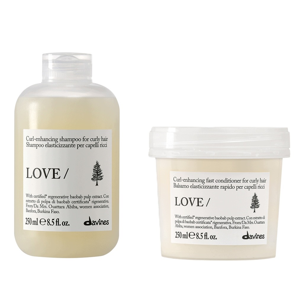 Zestaw do Włosów Kręconych Szampon 250ml Odżywka 250ml Davines Love Curl