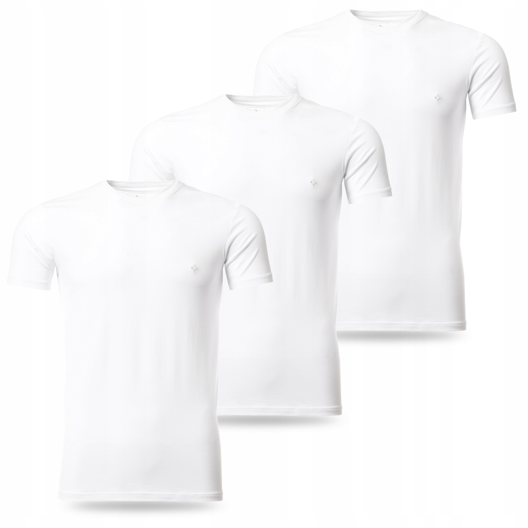 T-shirt Męski Biały Bawełniany Krótki Rękaw Koszulka Premium Moraj L 3-PAK