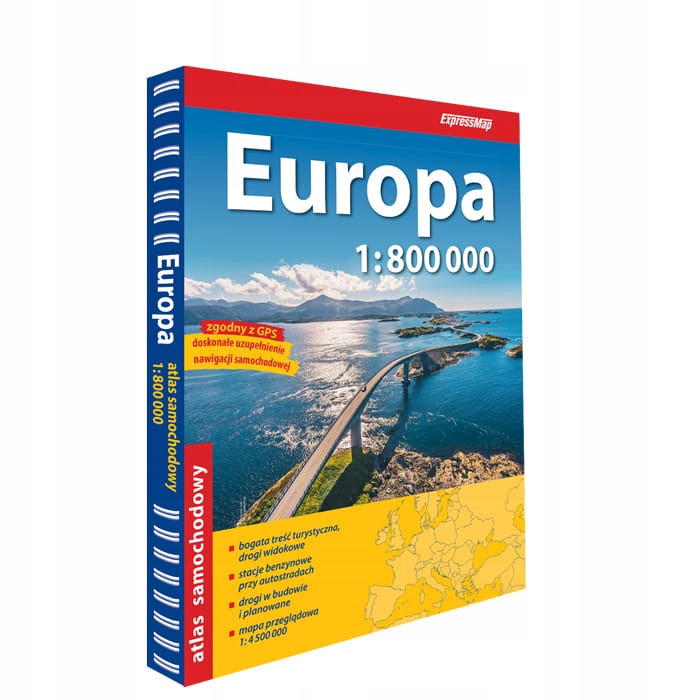 Europa Atlas samochodowy 1:800 000