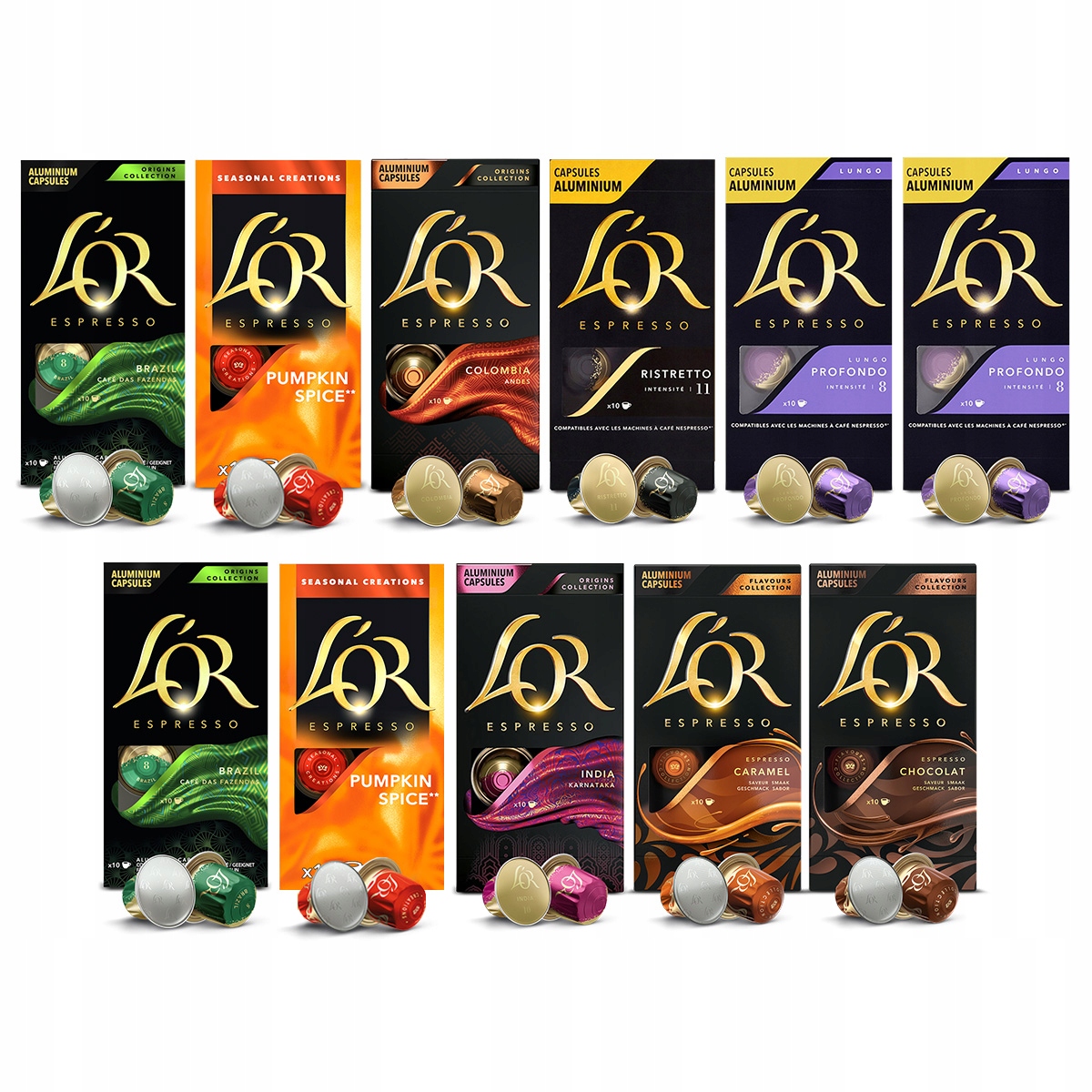 Kapsułki do Nespresso(r)* L'or zestaw mix [110 kaw] 10+1 Gratis!