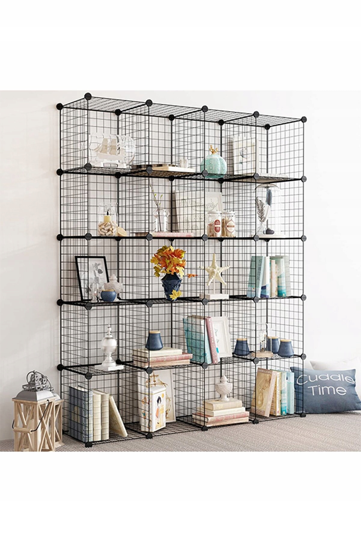 Kovový modulárny regál Organizér Drôtený 20 políc 33x33 cm – Skriňa