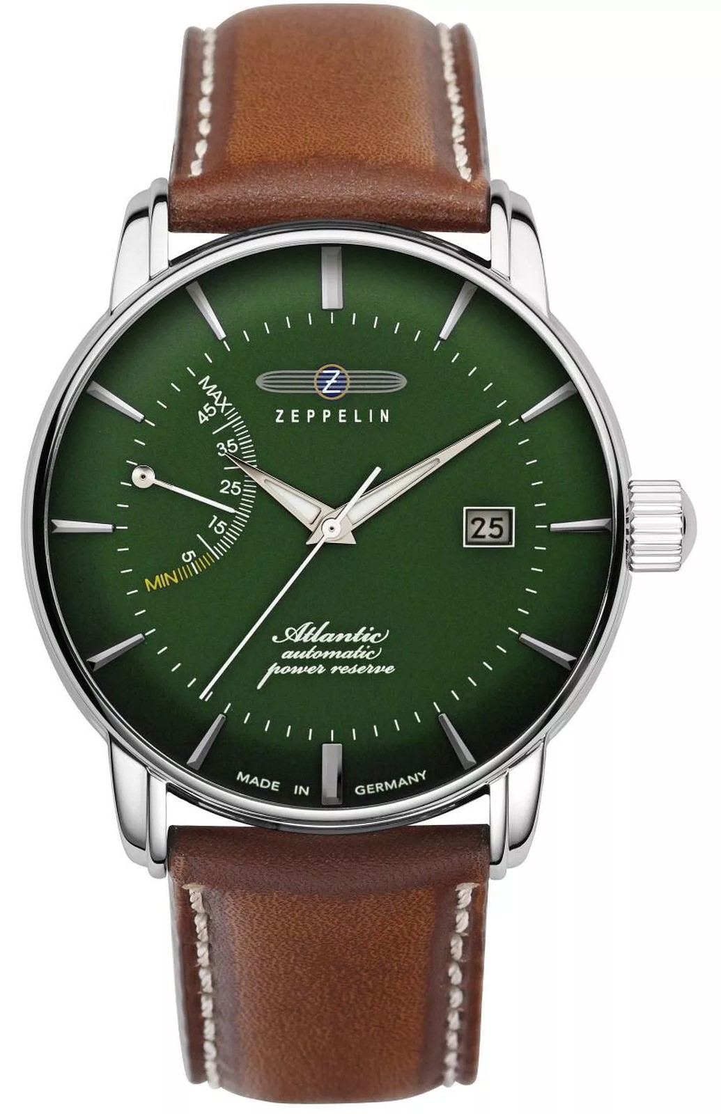 Nové Originální Pánské hodinky Zeppelin 8462-4 Atlantic Automatic hnědé