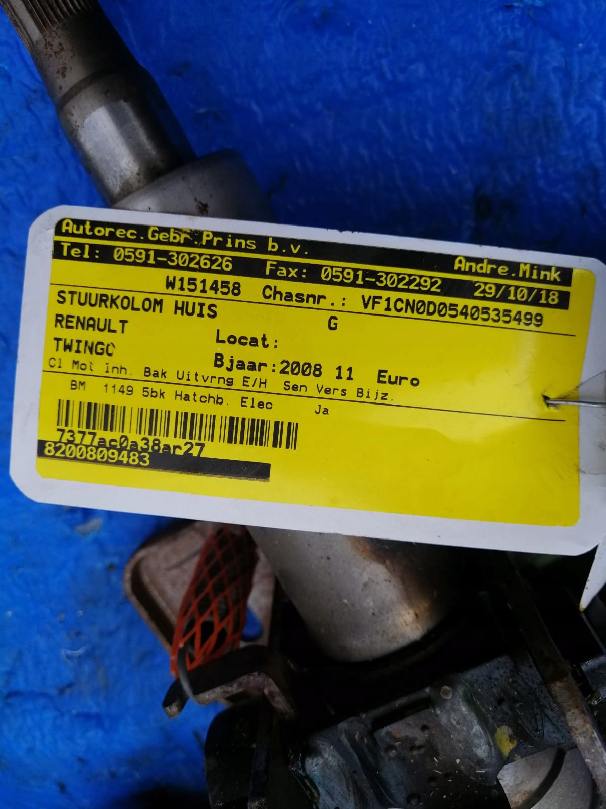 control TWINGO II 6900001631 A 8200809483
