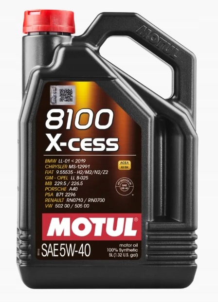 Olej Motul 5W/40 8100 X-cess 5L Kod Qr