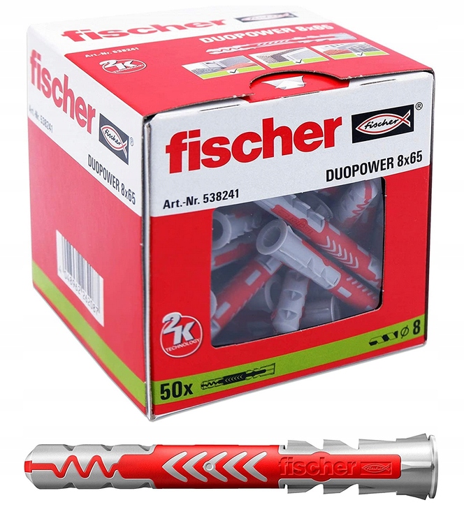 

Kołek Kołki Duopower Fischer 8x65 50szt Koszulka