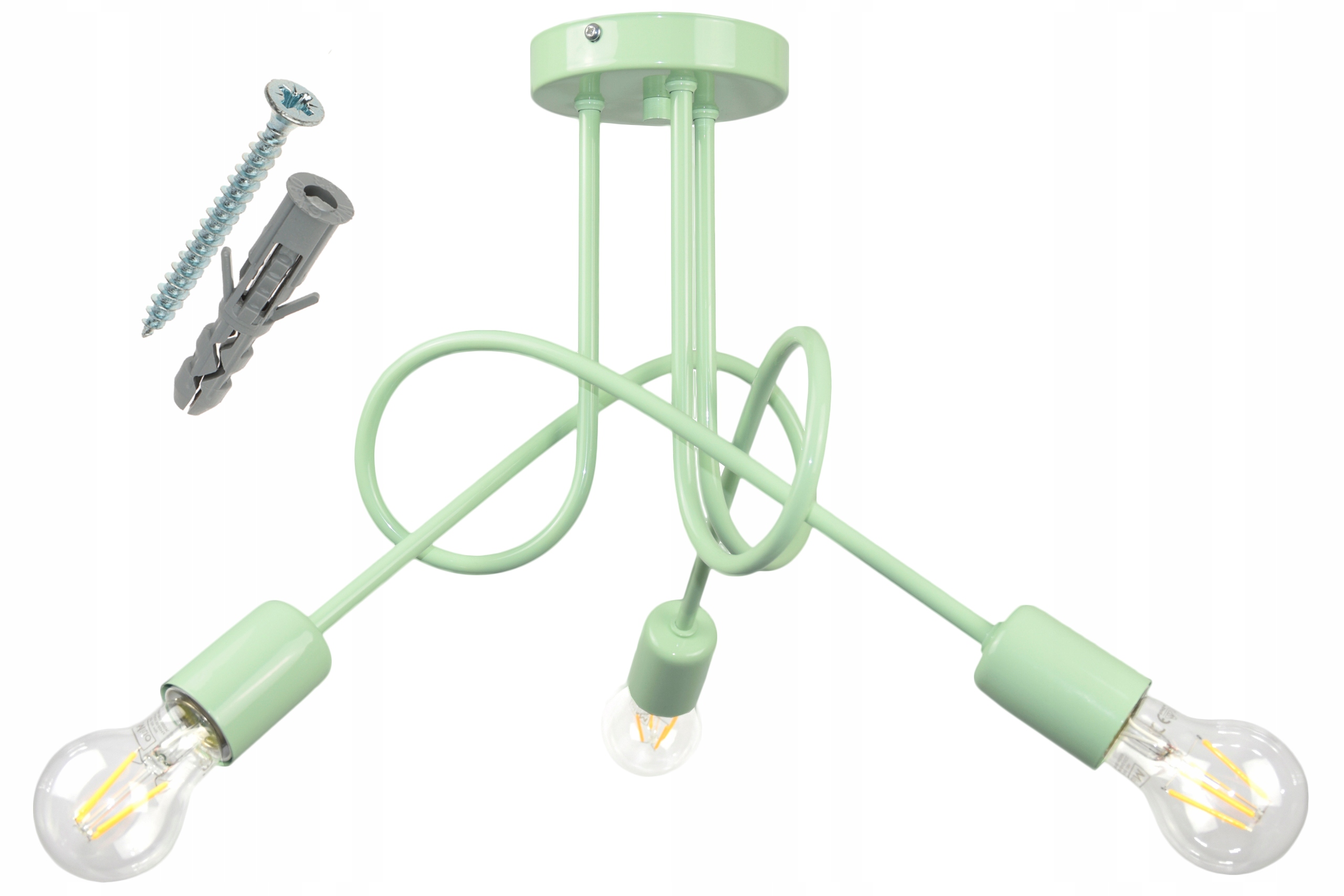 

Lampa Sufitowa Loft Pastele Seledyn Edison Pod Led