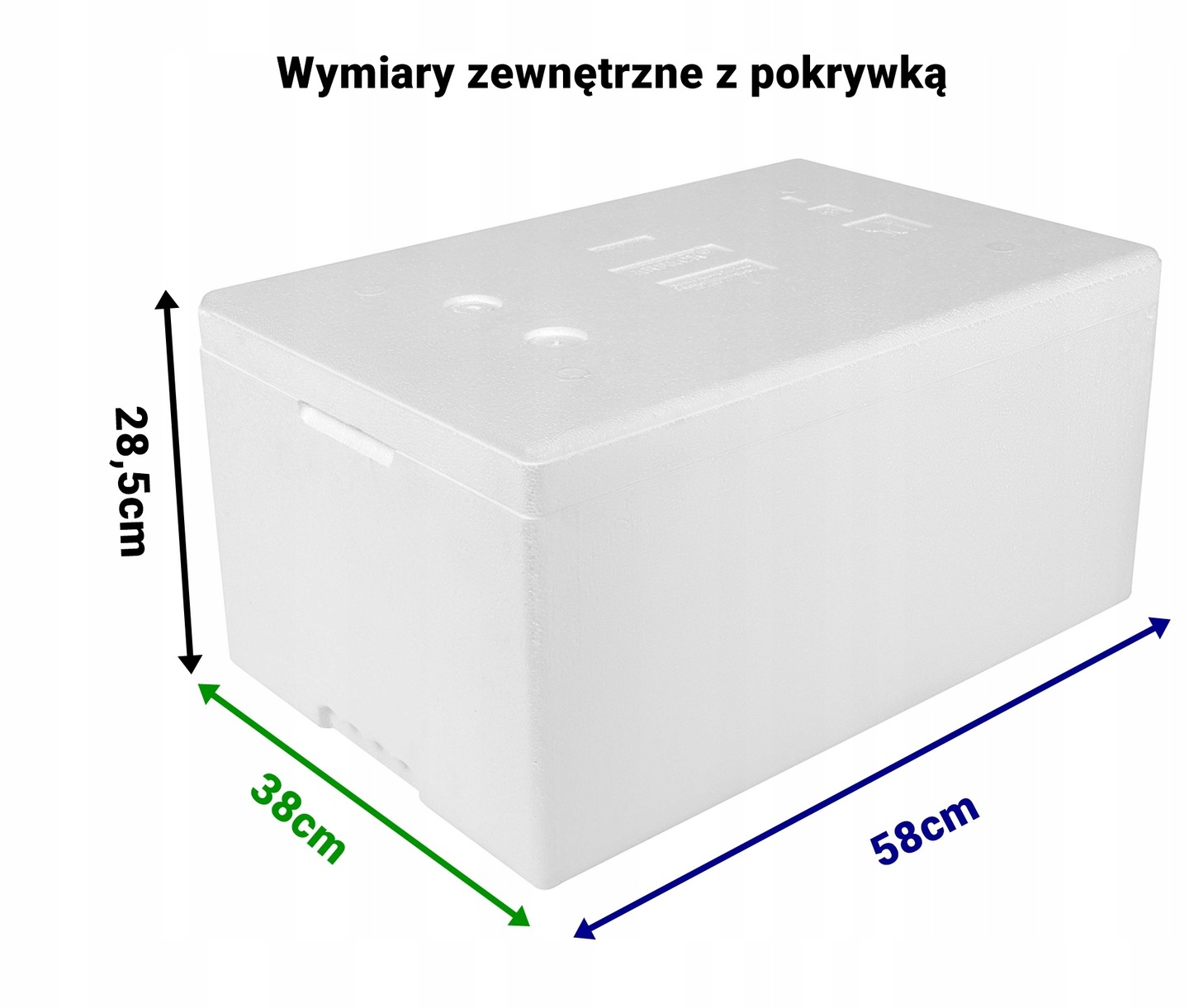 TERMOBOX PUDEŁKO STYROPIANOWE TERMOIZOLACYJNE Wysokość 285 mm