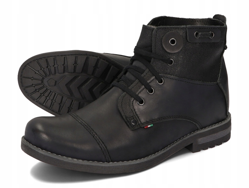 BUTY MĘSKIE SZTYBLETY OCIEPLANE PL SKÓRA 812 CZ 40 Model SZTYBLETY