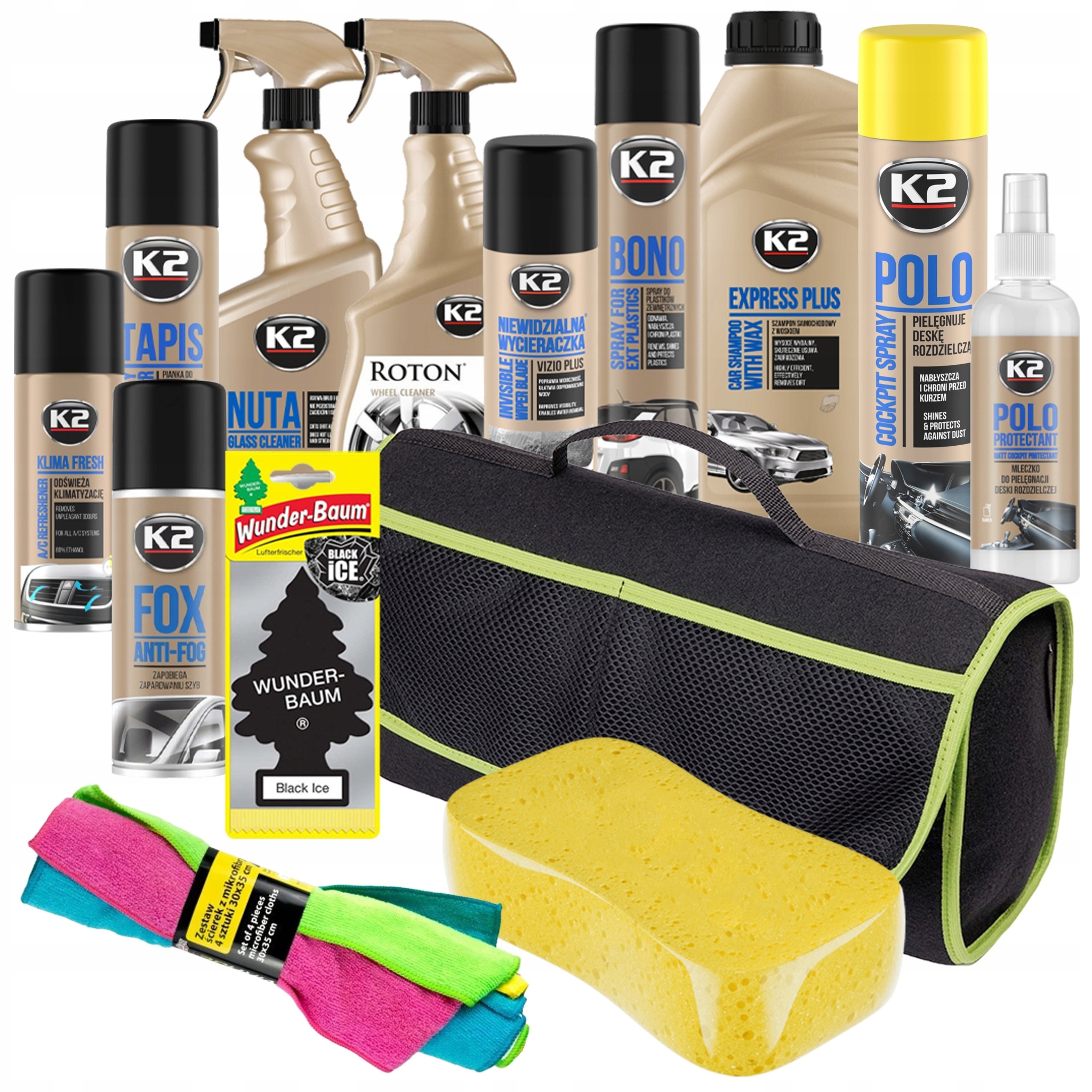 K2 Zestaw kosmetyków do pielęgnacji auta Torba