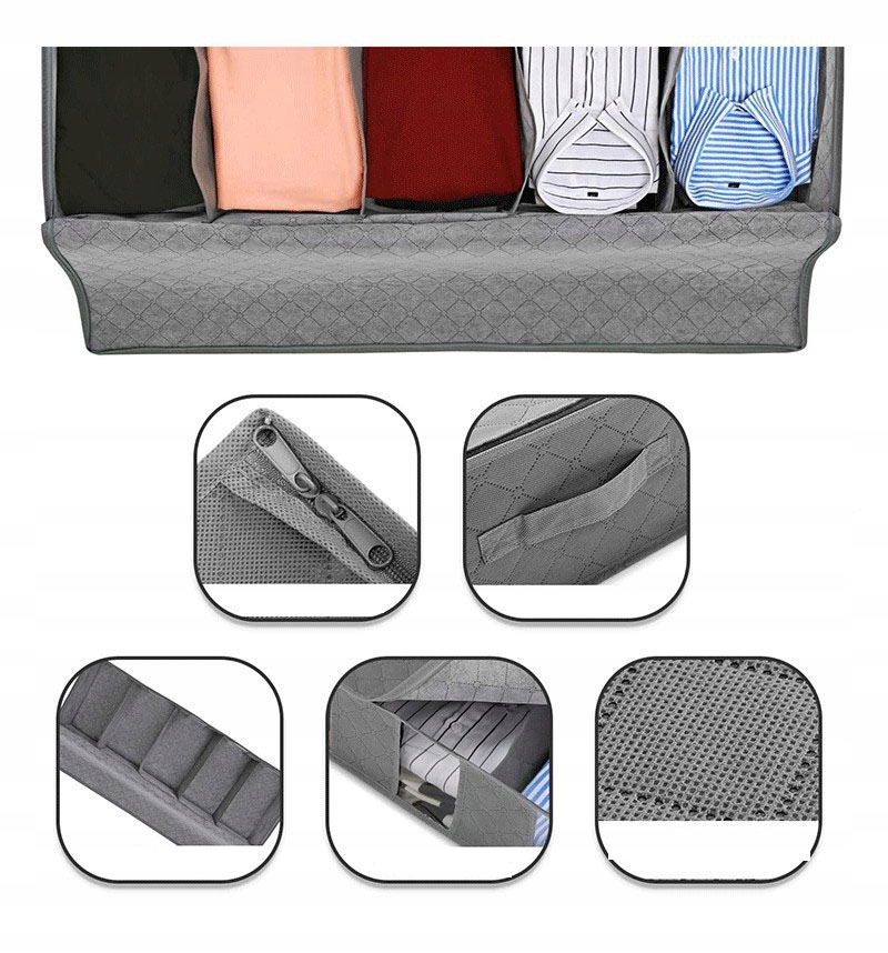 Organizer Torba Pokrowiec Na Ubrania Pod Łóżko 5 Przegrodek Szerokość produktu 34 cm