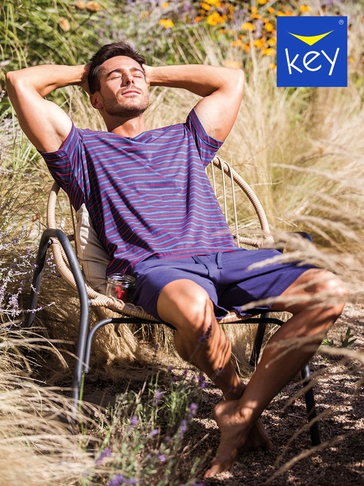 Key krótka piżama męska MNS 325 bawełna 2XL Marka Key