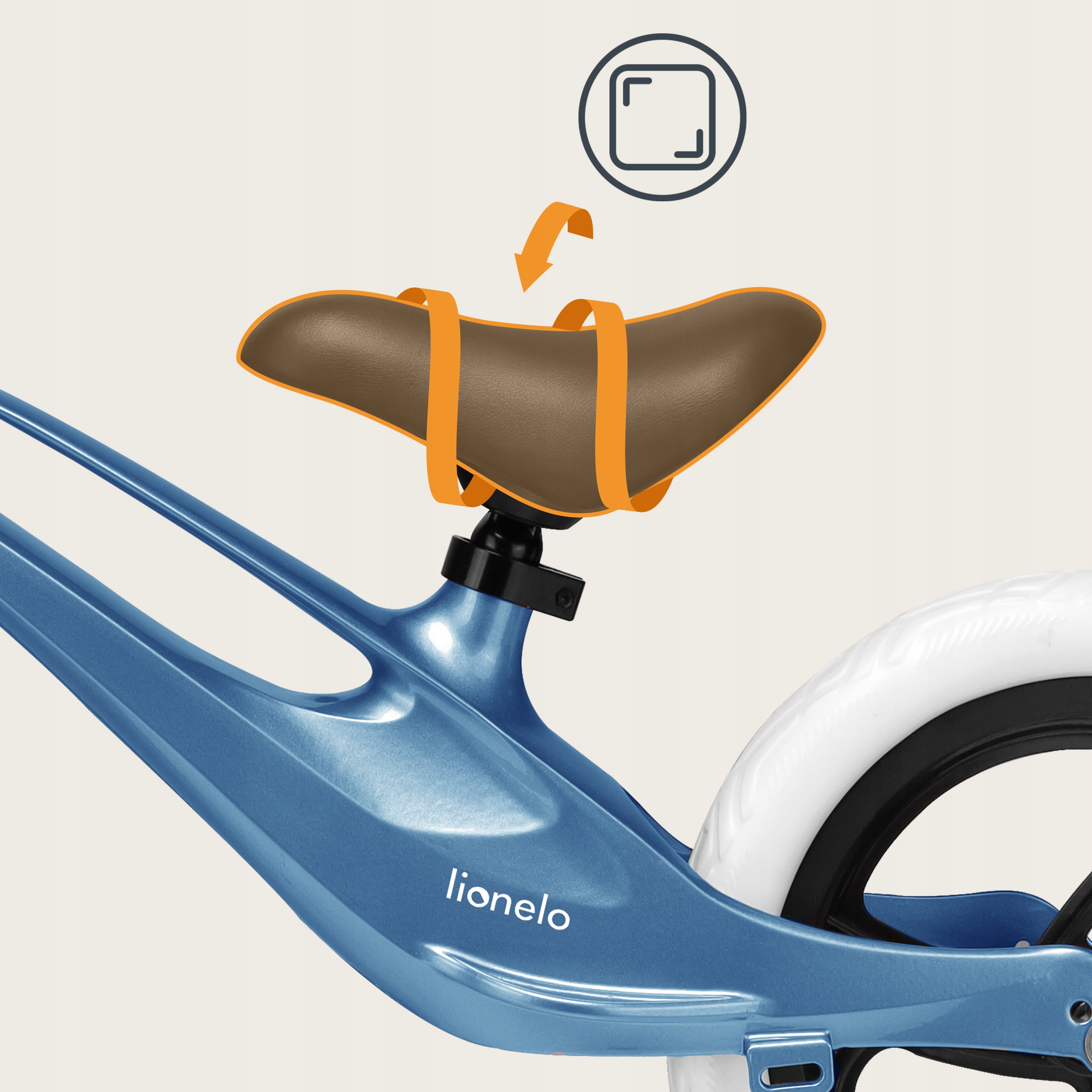 ROWEREK BIEGOWY DZIECIĘCY OD 2 LAT MAGNEZOWA RAMA EVA 12' LIONELO BART BLUE Rama Inna